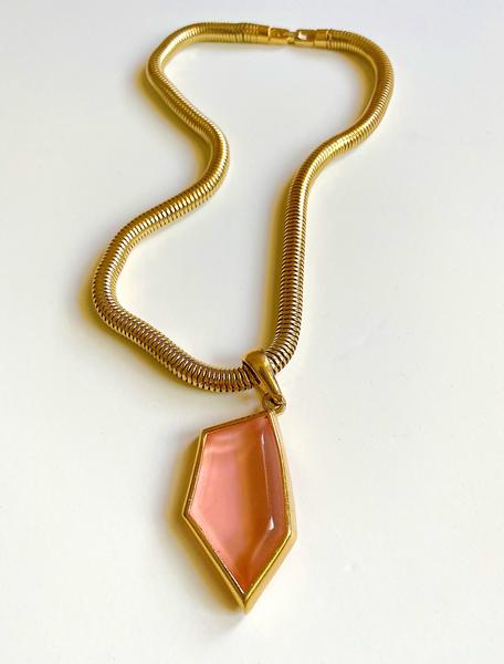 70S GIVENCHY
PINK PENDANT
 NECKLACE