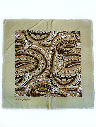 70S ADELE SIMPSON  TAUPE SCARF