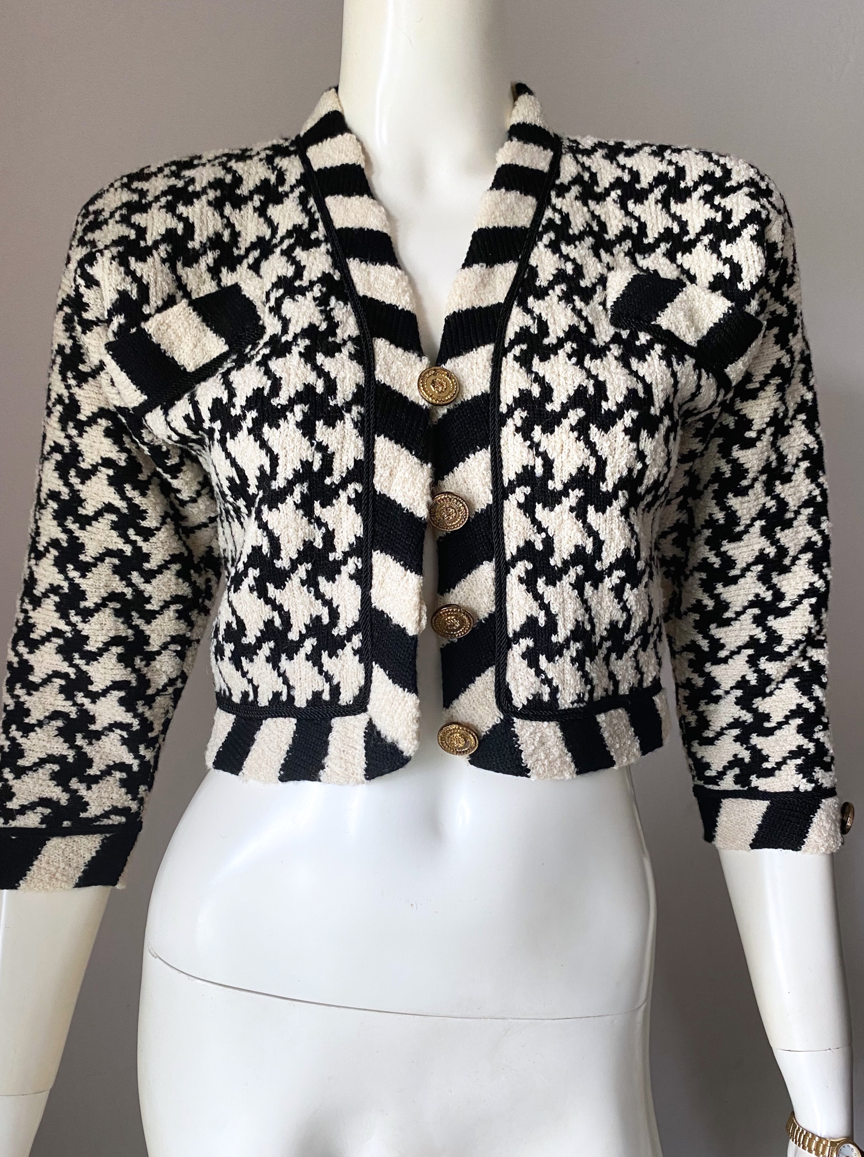 80S ADOLFO  HOUNDSTOOTH 2