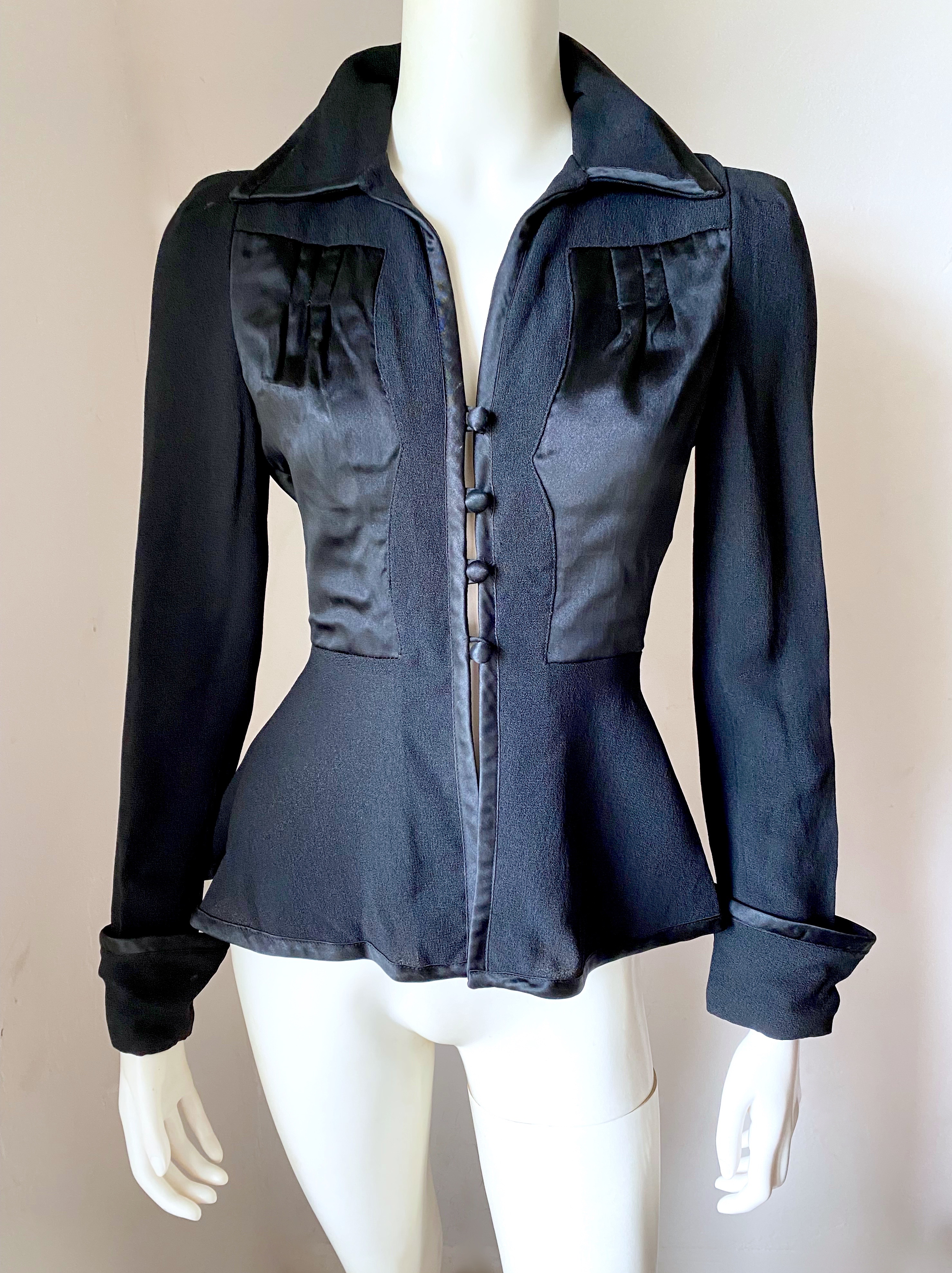 70S OSSIE CLARK
 MOSS CREPE JACKET
4