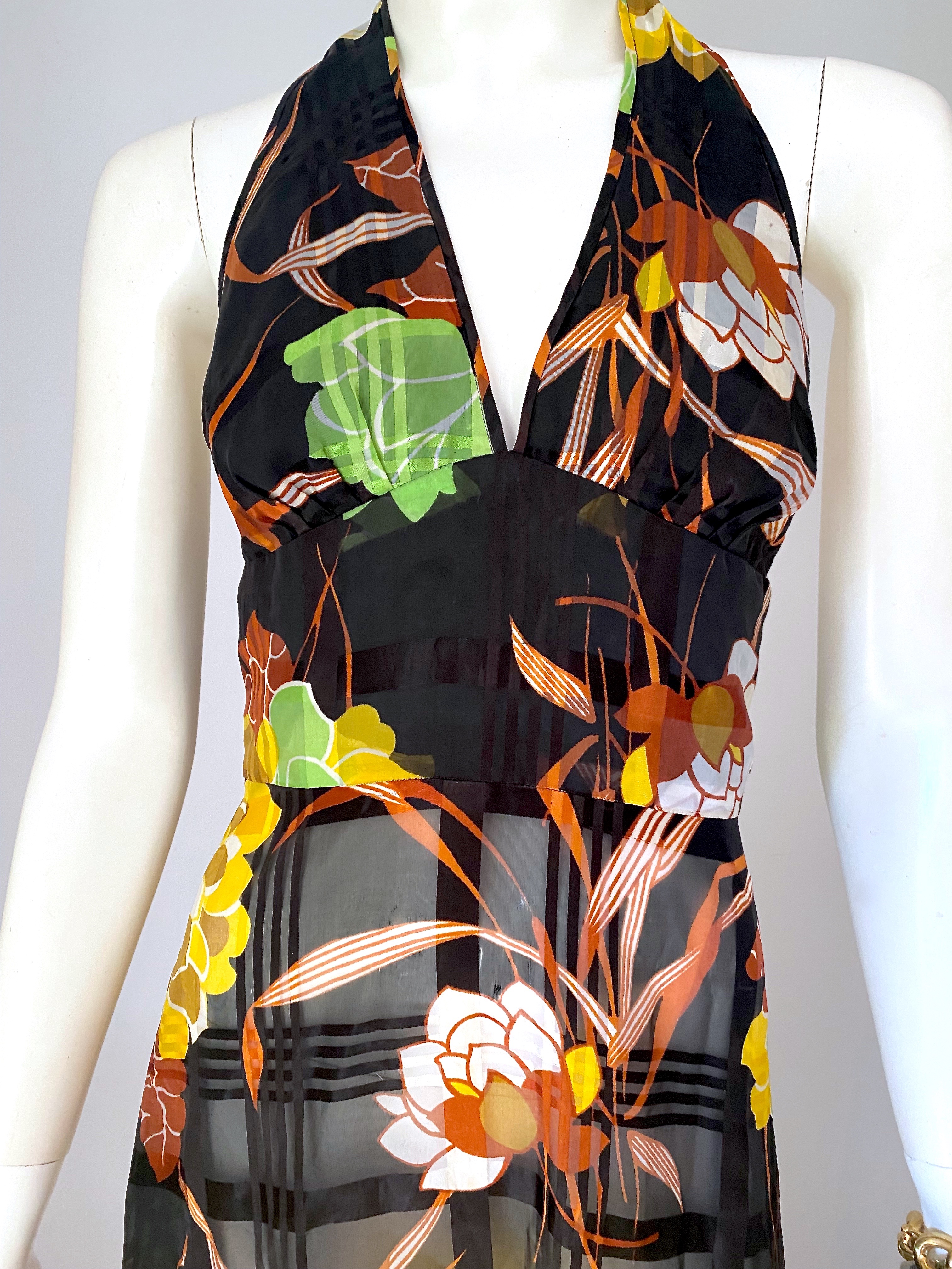 Posh Vintage: Dresses Day: 70S HALTER DRESS NIGHT BLOOMING 7/8