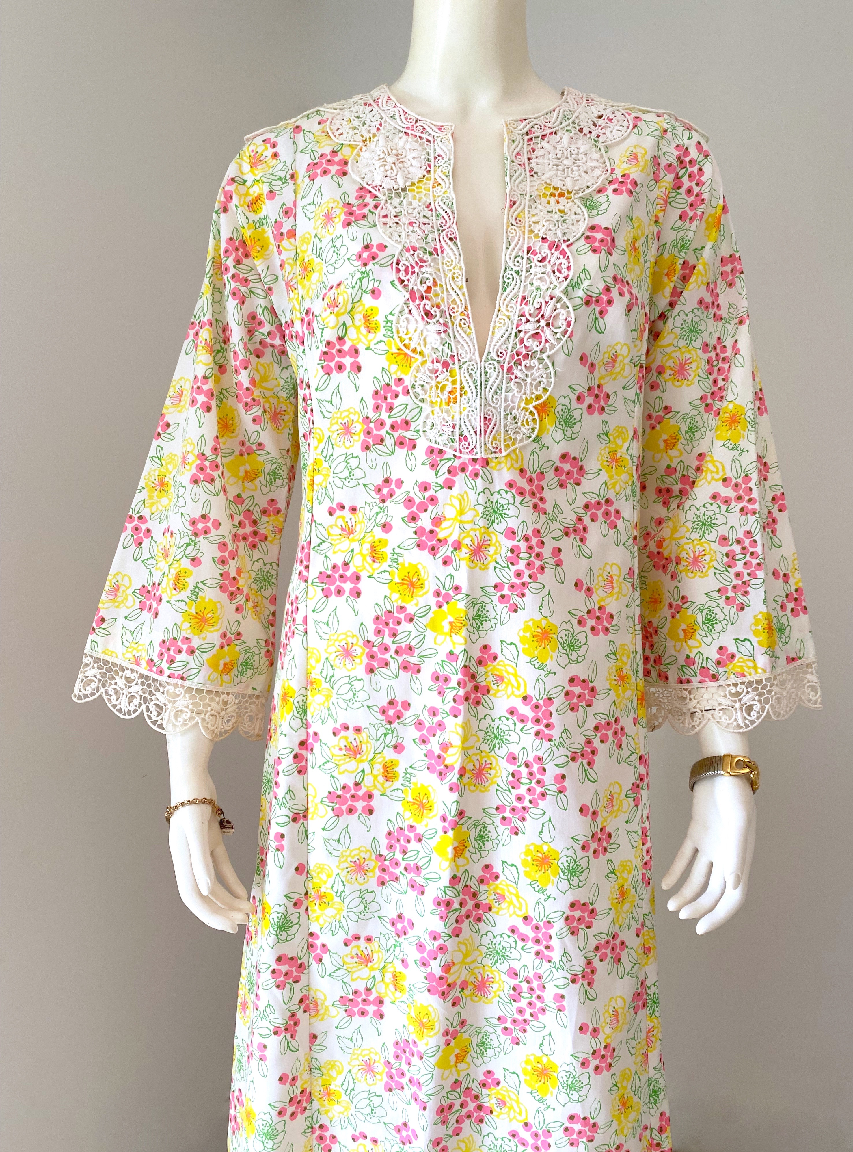 60S LILLY PULITZER PALM BEACH KAFTAN   M