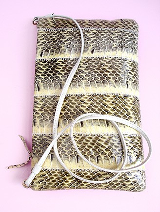 80S CLEMENTE NOIR & CREAM SNAKESKIN