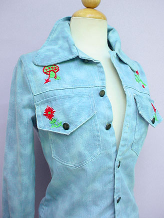 70’S JEAN JACKET   SMURFETTE BLUES