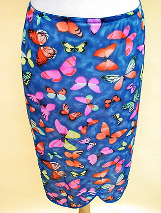 60S BUTTERFLY SLIP SKIRT