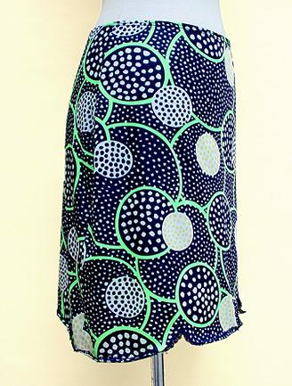 60S BLUE DOT SLIP SKIRT