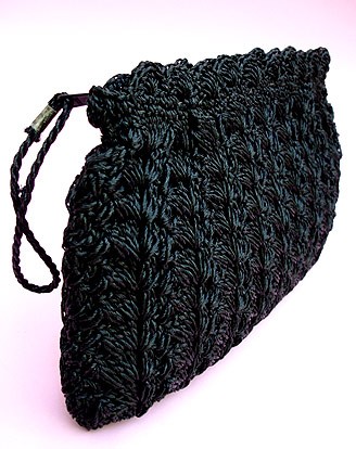 70S FABRIC CLUTCH BLACK BEAUTY