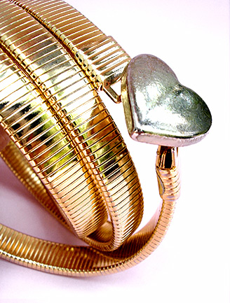 70S DISCO BELT  GOLDEN HEART