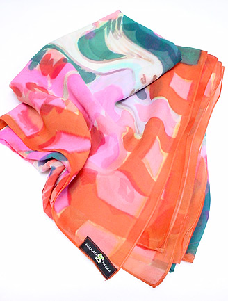 PONY STUDIO  BY MICHAEL SHYKA WILD & FREE SILK SCARF