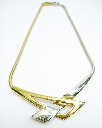 1977 GIVENCHY SILVER GOLD NECKLACE