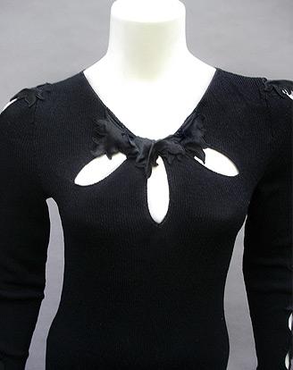 80S ADOLFO BLACK KNIT DRESS
 6