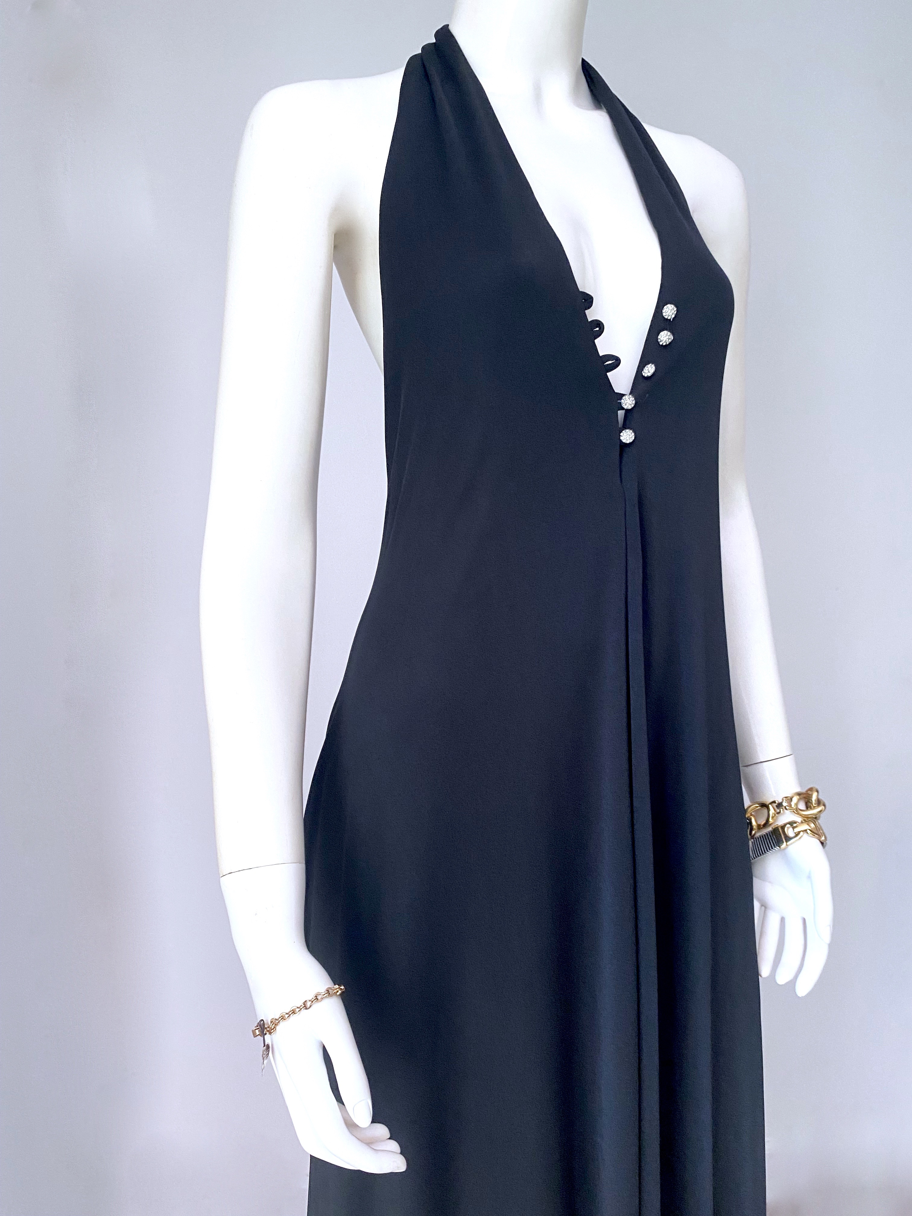70S NOIR RHINESTONES
JERSEY GOWN
6