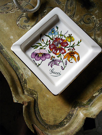 70S GUCCI TIGER LILY ASHTRAY