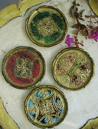 60S ITALIAN GILDED COASTERS